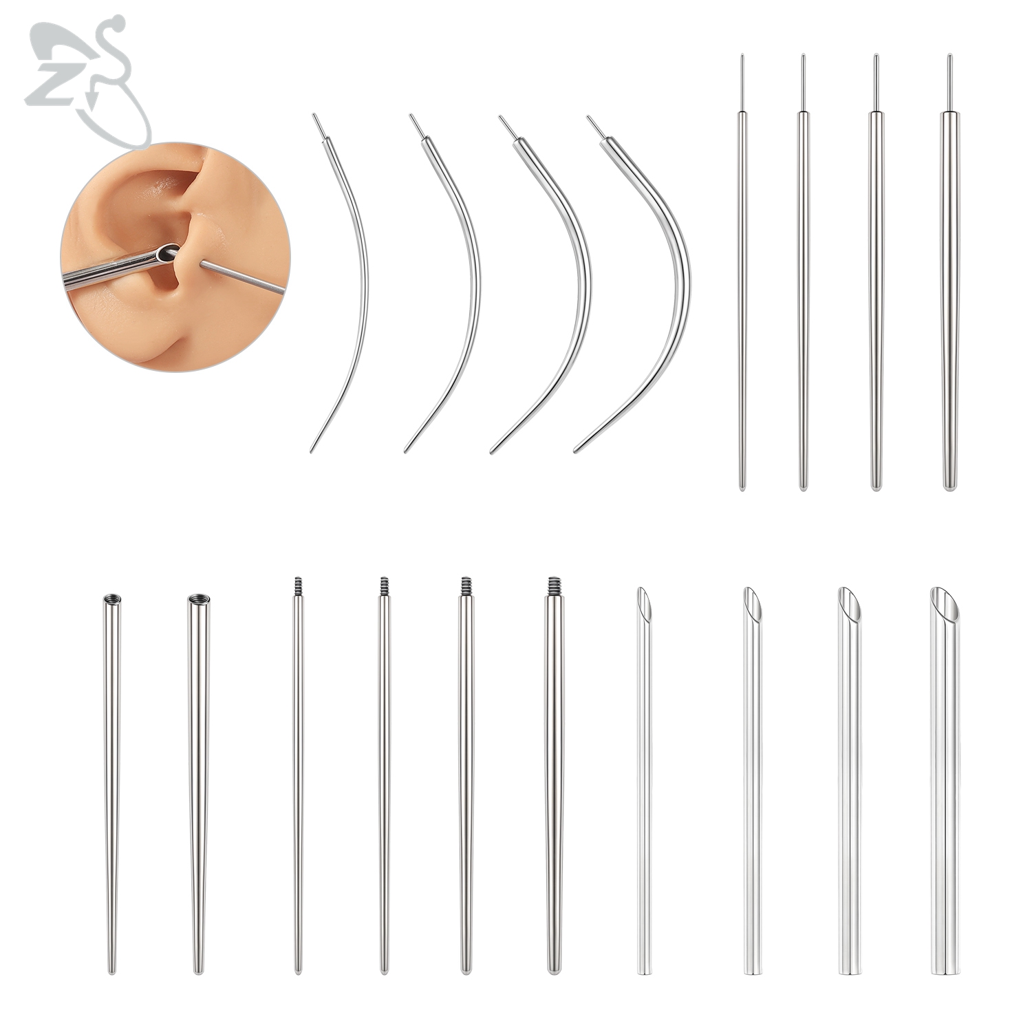 Body Jewelry Threadless - ZS 1 PC 14/16/18/20G outil de