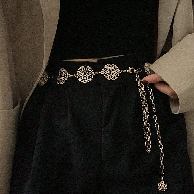Body Jewelry Dress - Ceinture ronde élégante en métal pour