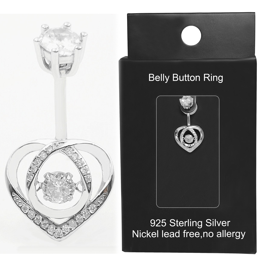 Body Jewelry Materials - Anneau de nombril en argent Sterling
