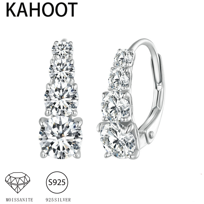 Body Jewelry Diamond - Boucles d'oreilles Moissanite en argent S925,