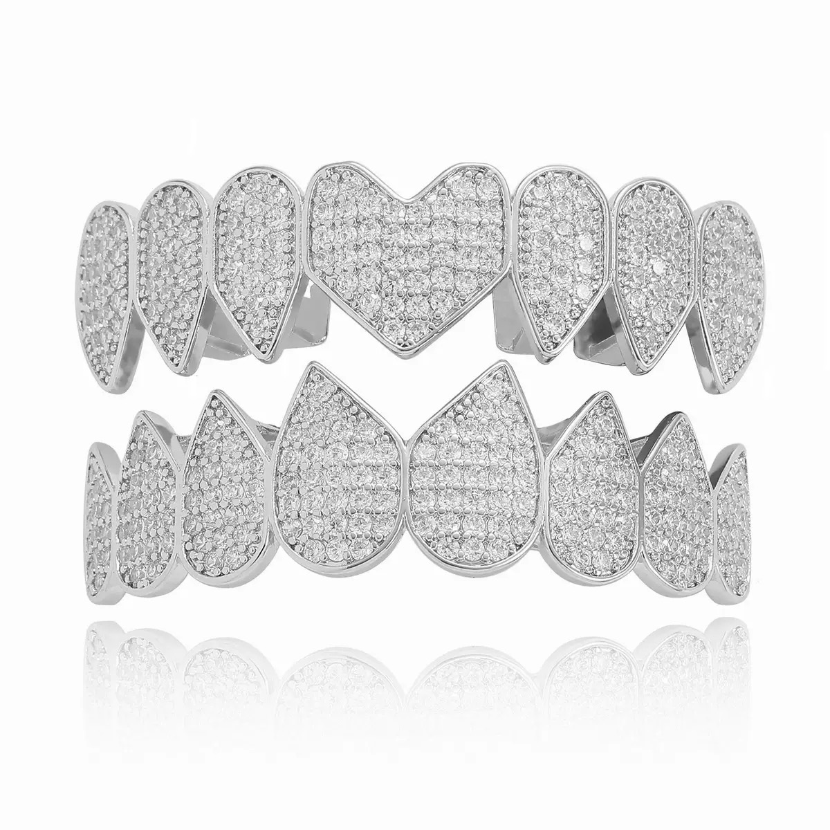 Body Jewelry Materials - Hiphop Rock glacé 5A Zircon coeur