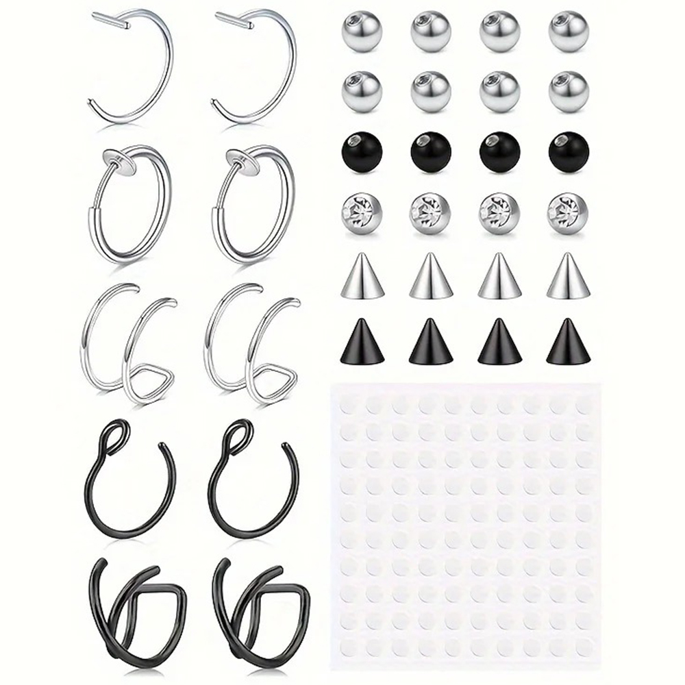 Body Jewelry And Piercing - Faux piercings, faux anneaux de lèvre,