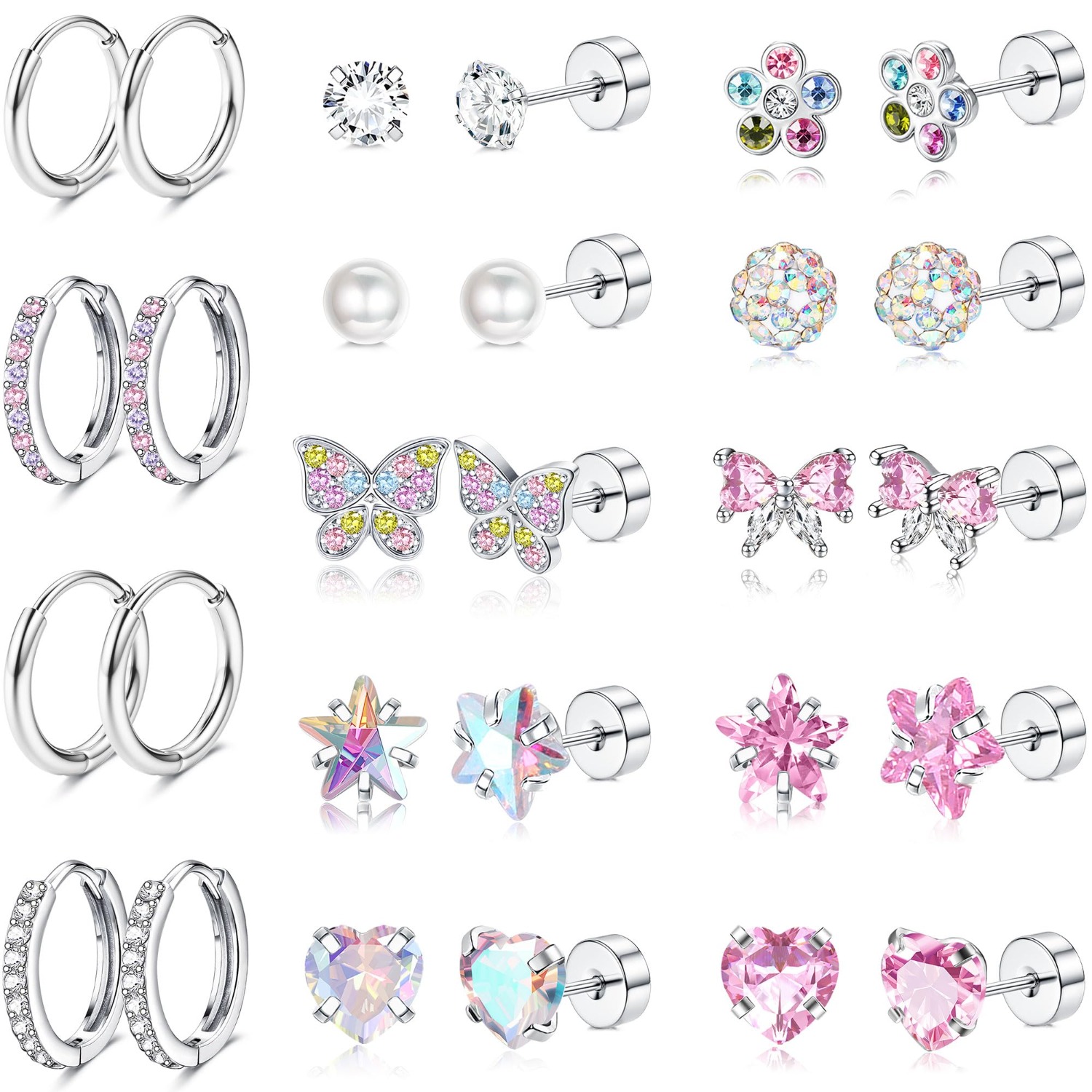 Body Jewelry Flat Back - Bobisty 1 paire de boucles d'oreilles