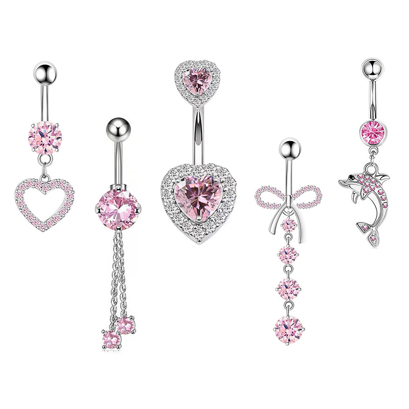 Body Jewelry Barbell - 1 pièces rose couronne nombril anneaux