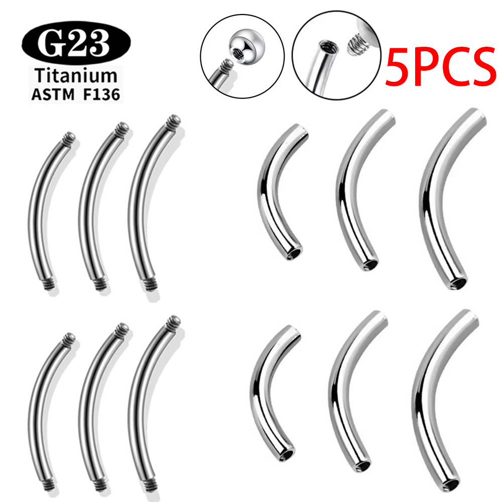 Body Jewelry Barbell - Kit de 5 barres courbées en