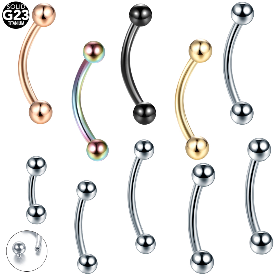 Body Jewelry Barbell - 10 pièces/lot G23 titane sourcil banane