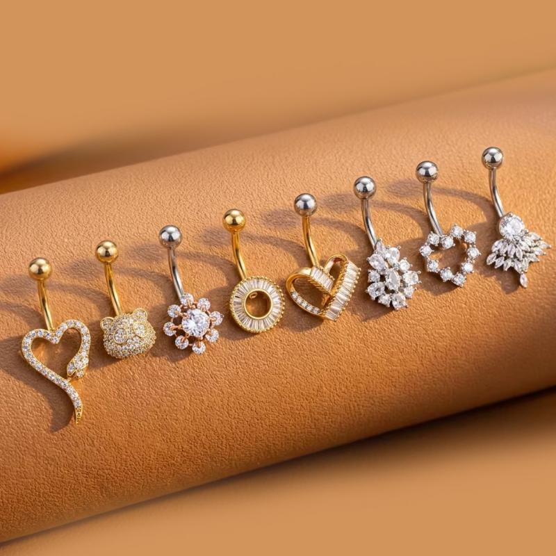 Body Jewelry Barbell - Anneaux de nombril papillon fleur avec
