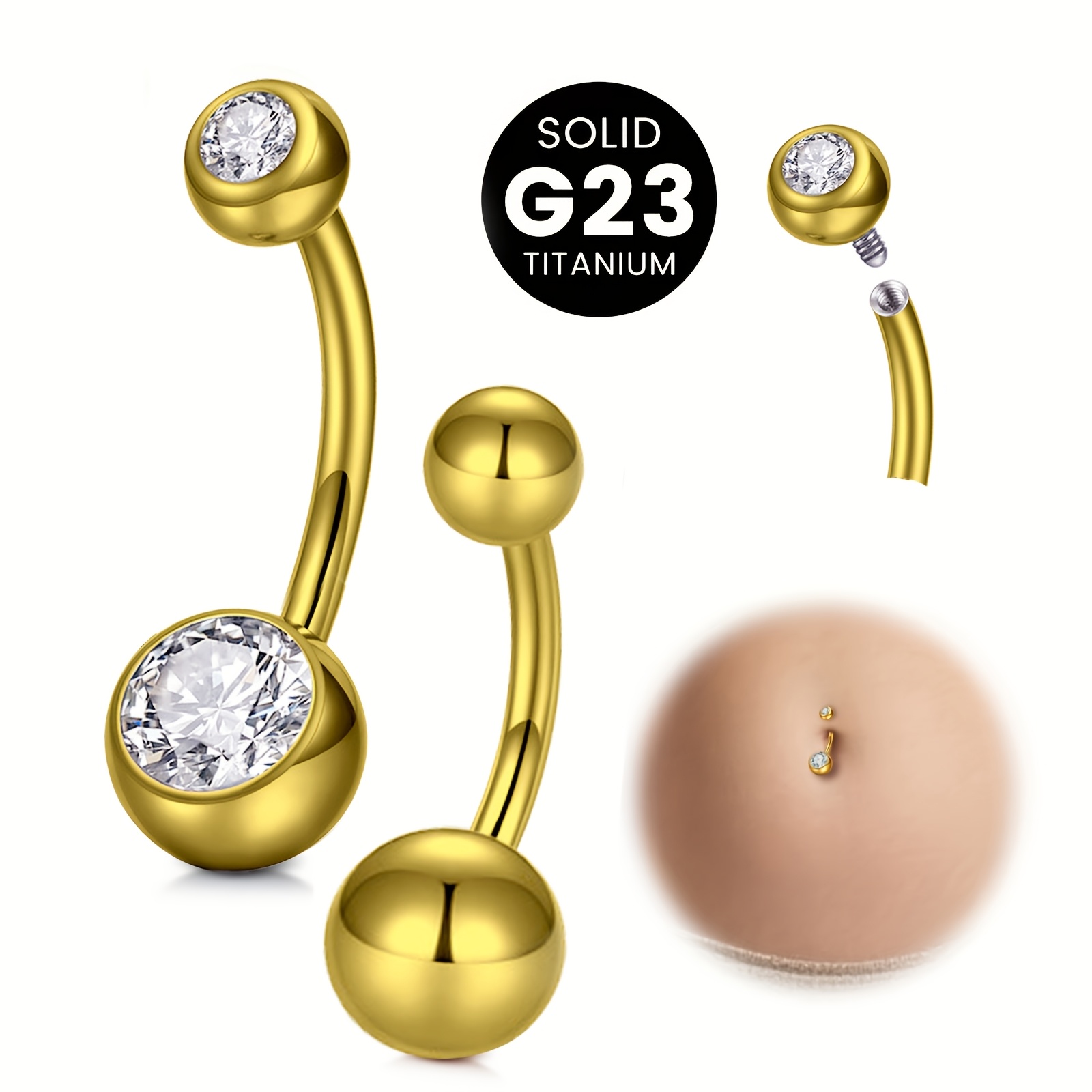 Body Jewelry Materials - Anneau de nombril pour femme en