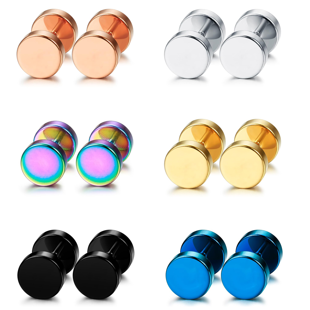 Body Jewelry Tunnels - Boucles d'Oreilles en Acier Inoxydable pour