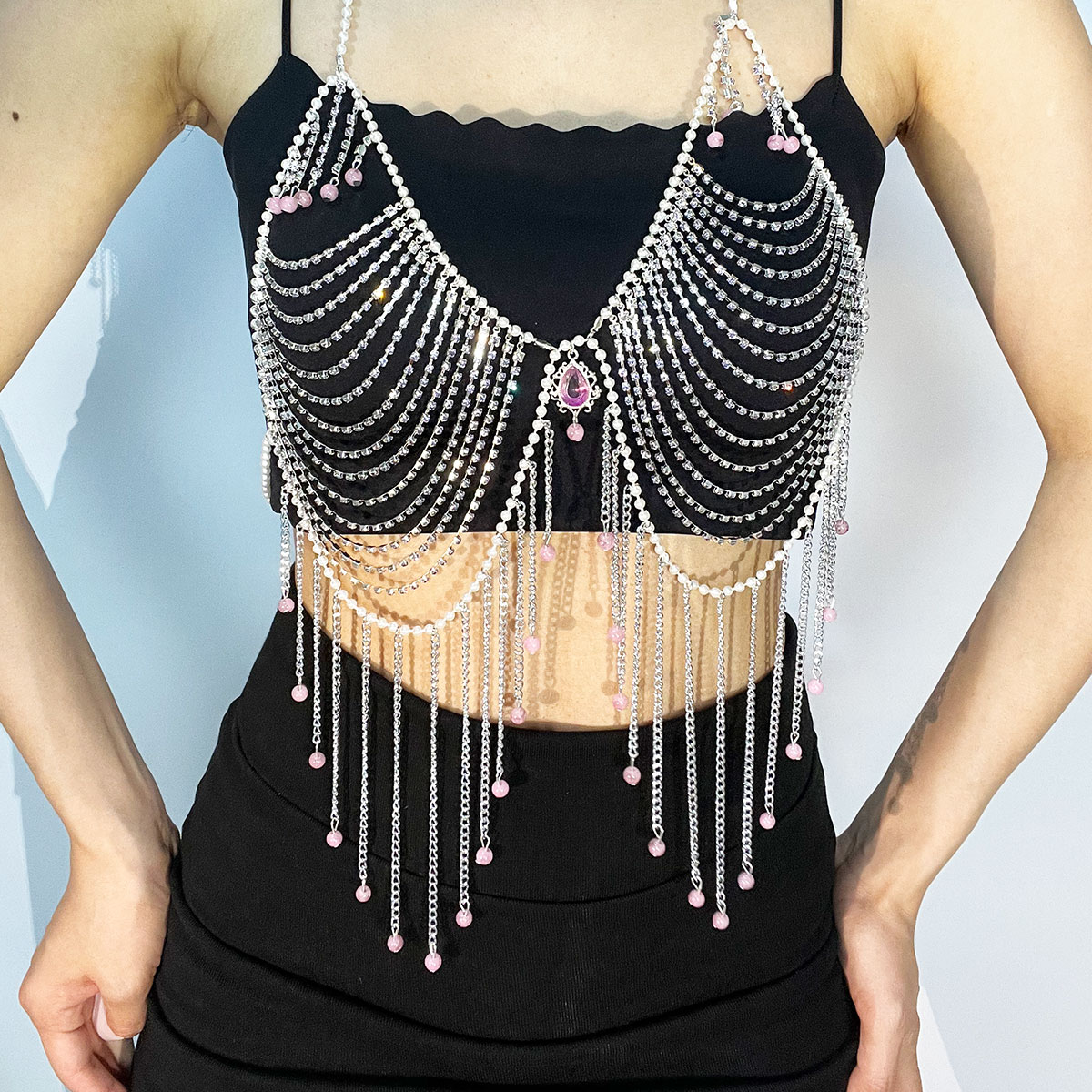 Body Jewelry Dress - Bijoux de soutien-gorge élégants en strass,