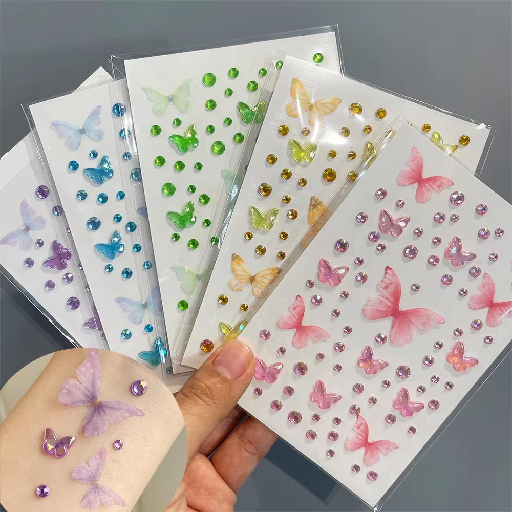 Body Jewelry Diamond - 1sheet yeux visage maquillage papillon cristal