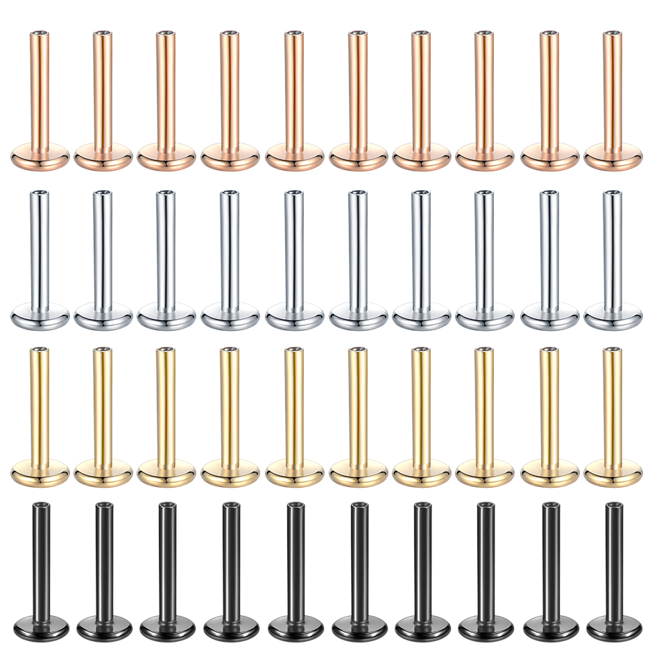 Body Jewelry Barbell - Piercing Labret en acier, 10 pièces/ensemble,