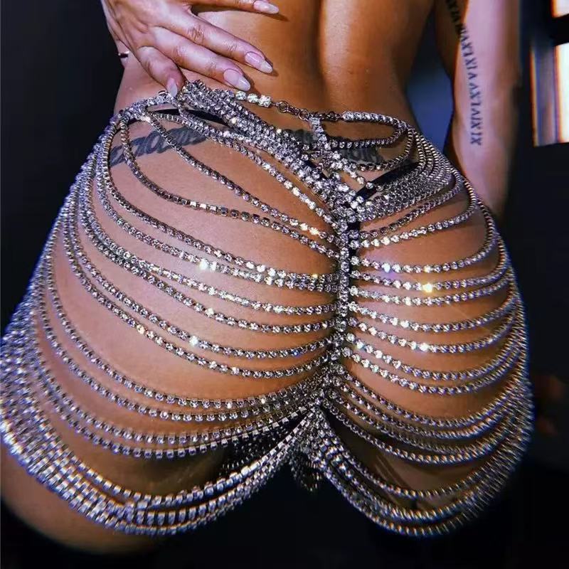 Body Jewelry Tunnels - 1pcSexy à la mode strass fesses