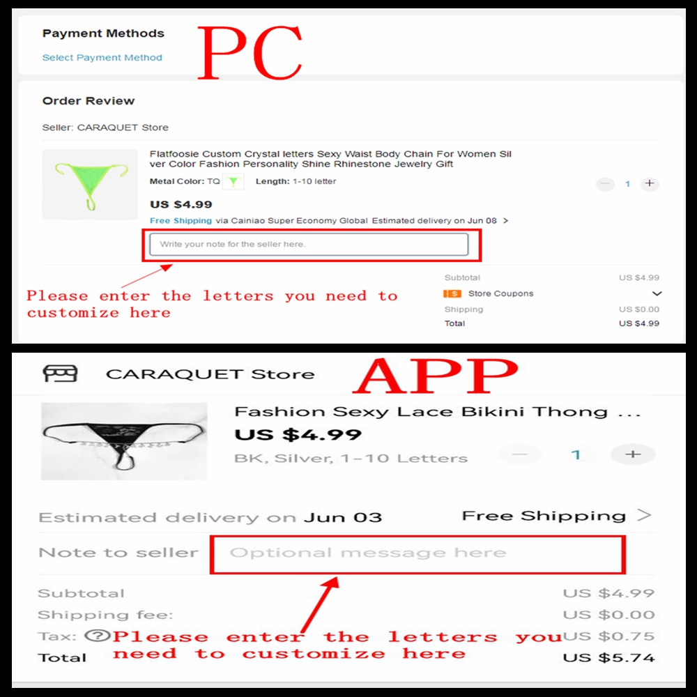 String de Bikini personnalisé  - Body Jewelry Names avis et prix