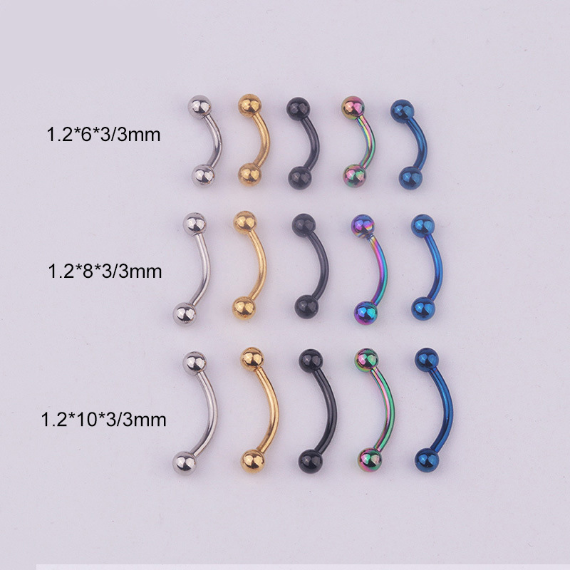 Lot de 5 barres courbées en ac - Body Jewelry Barbell avis et prix