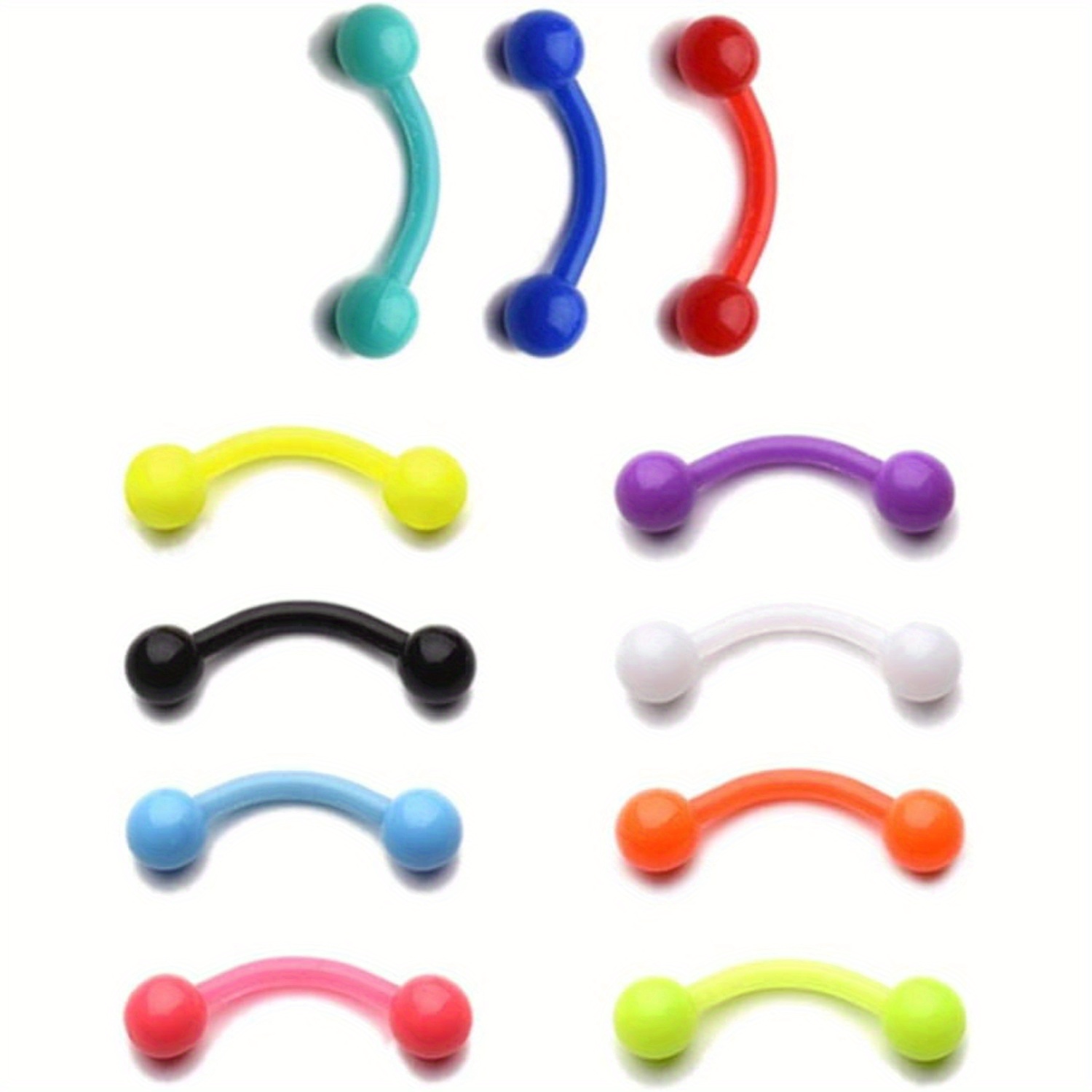 11pcs 8mm coloré plastique sou - Body Jewelry Materials avis et prix