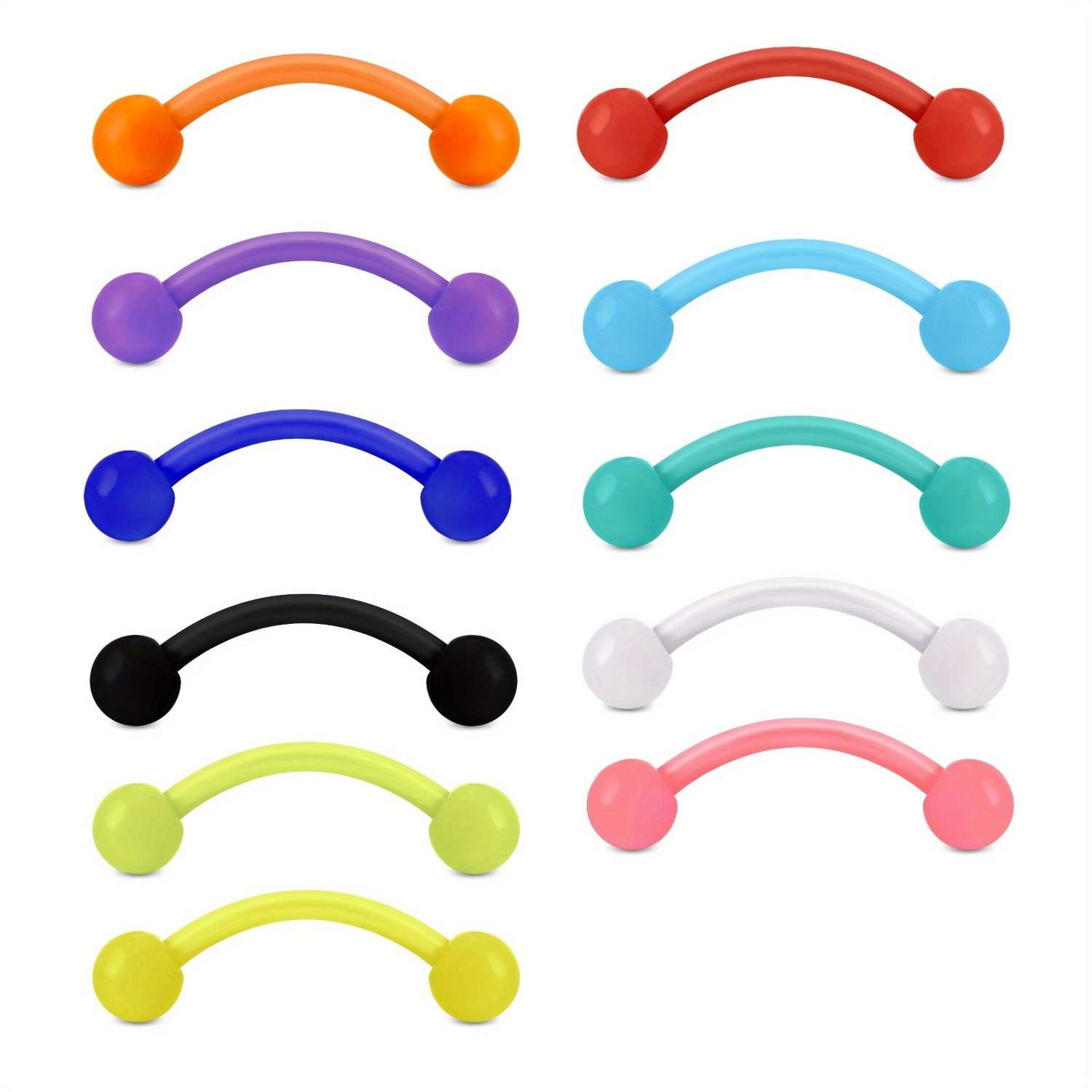 11pcs 8mm coloré plastique sou - Body Jewelry Materials avis et prix