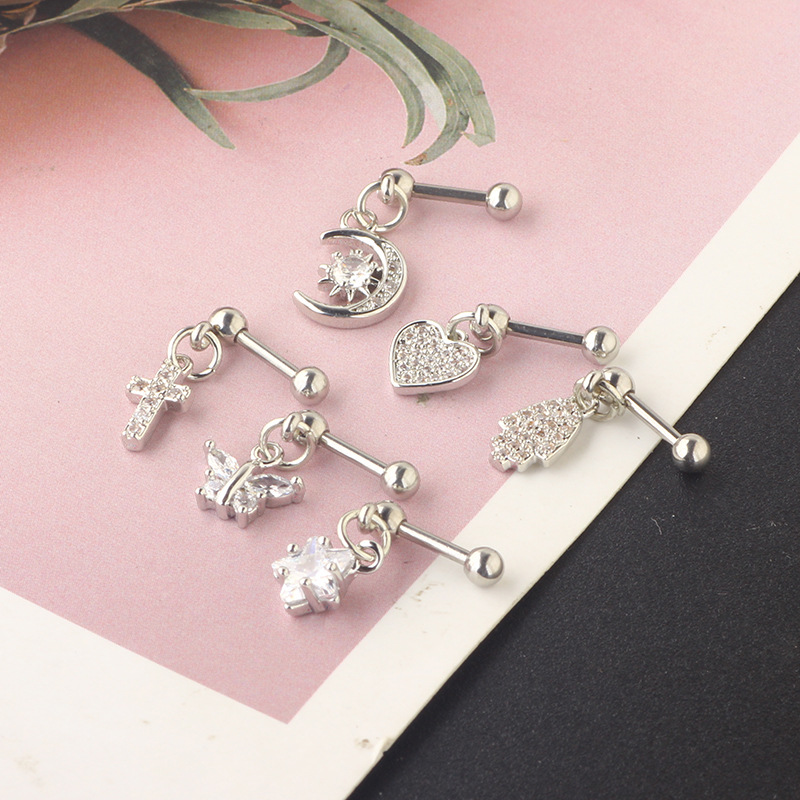 Boucle d'oreille lune Cartilag - Body Jewelry Barbell avis et prix