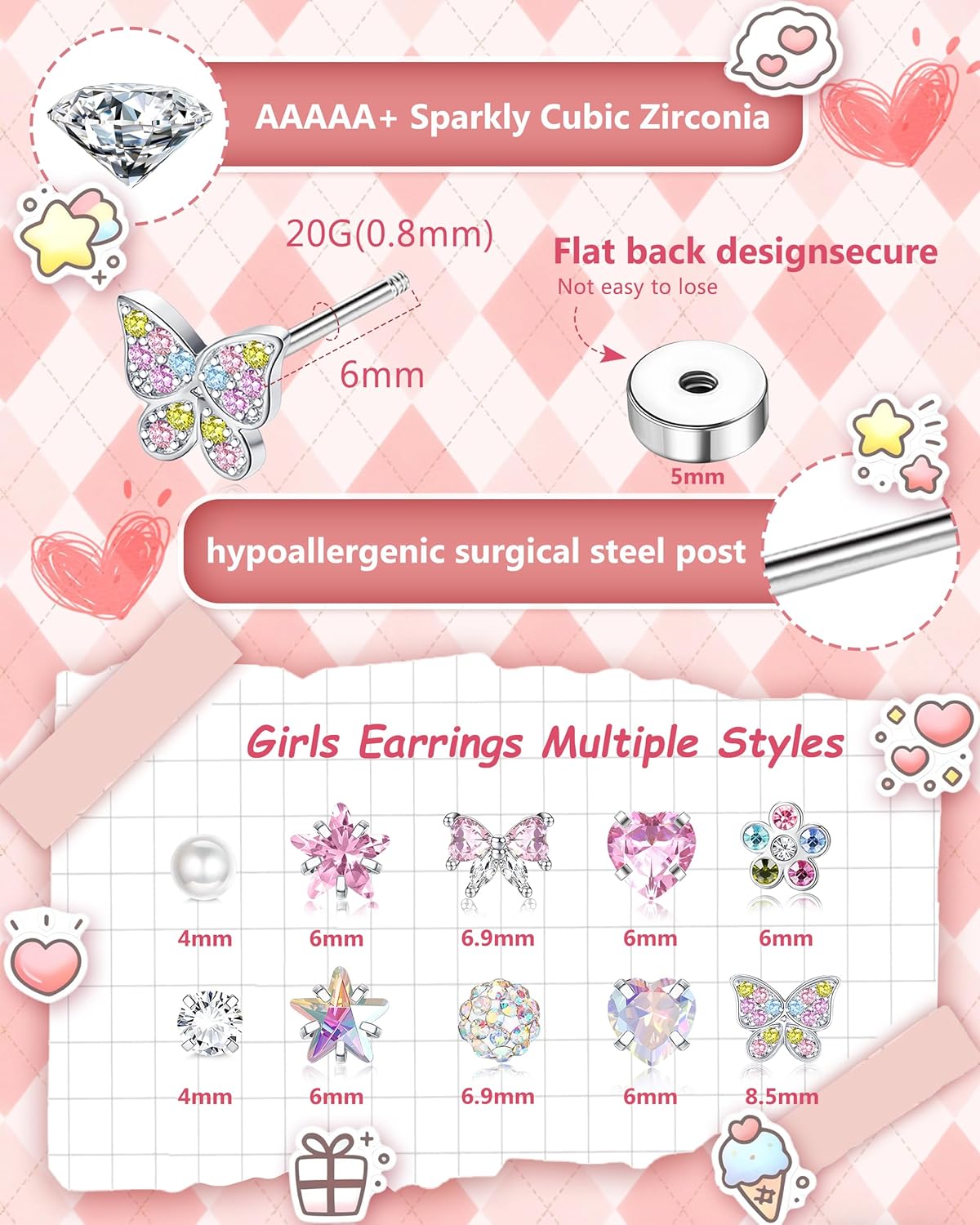 Bobisty 1 paire de boucles d'o - Body Jewelry Flat Back avis et prix