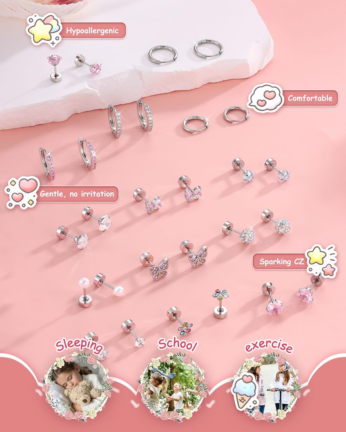 Bobisty 1 paire de boucles d'o - Body Jewelry Flat Back avis et prix