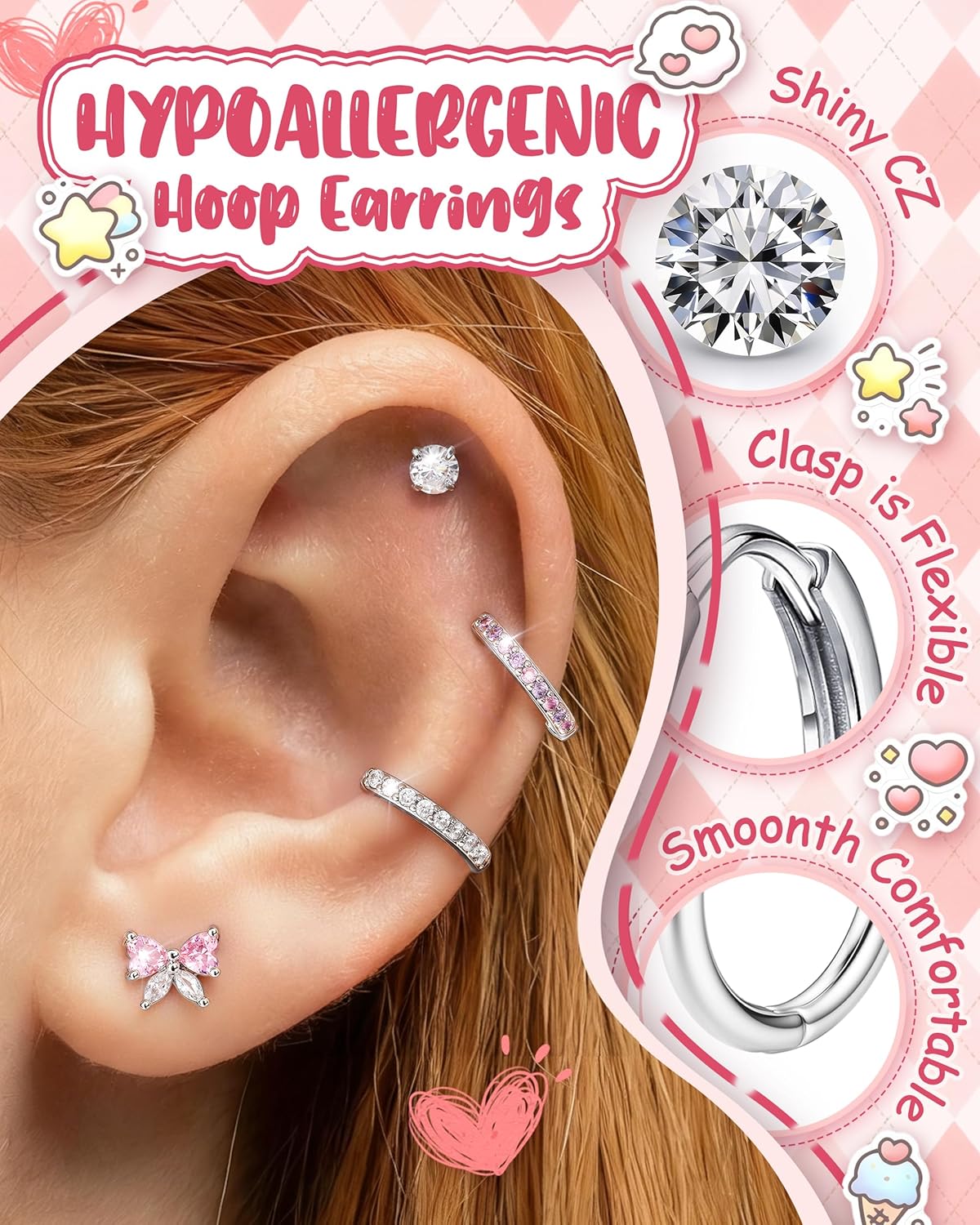 Bobisty 1 paire de boucles d'o - Body Jewelry Flat Back avis et prix