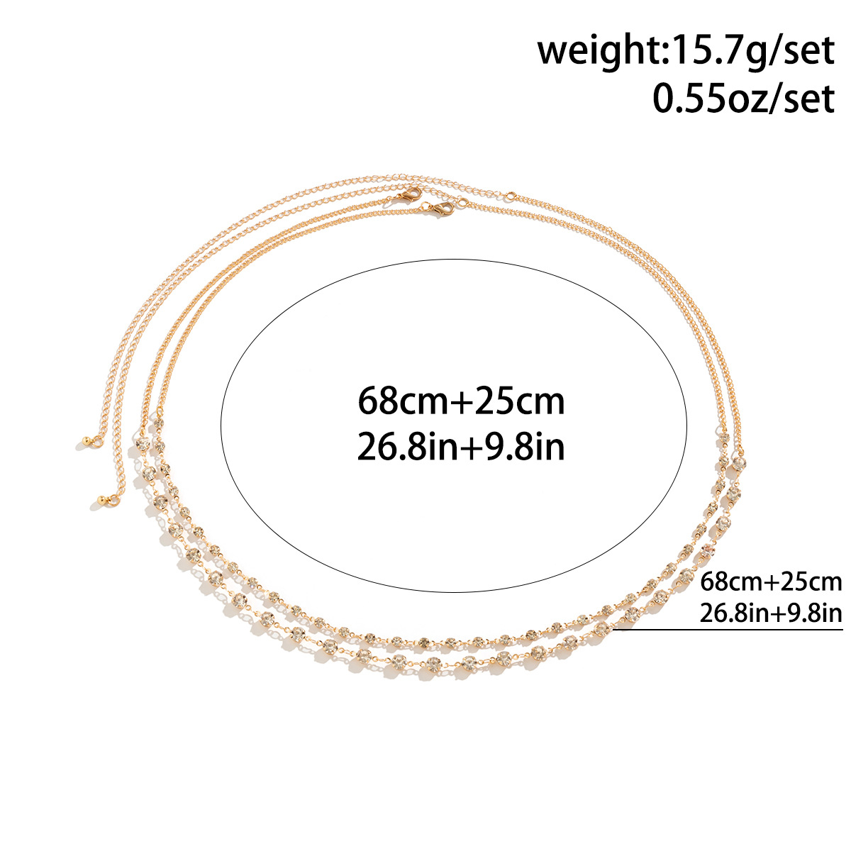 Chaîne de taille en cristal br - Body Jewelry Luxury avis et prix