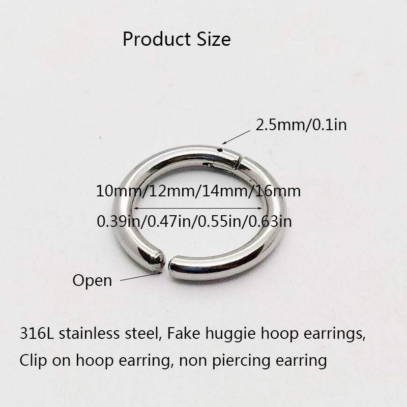 2/6 pièces fausses boucles d'o - Body Jewelry Tunnels avis et prix