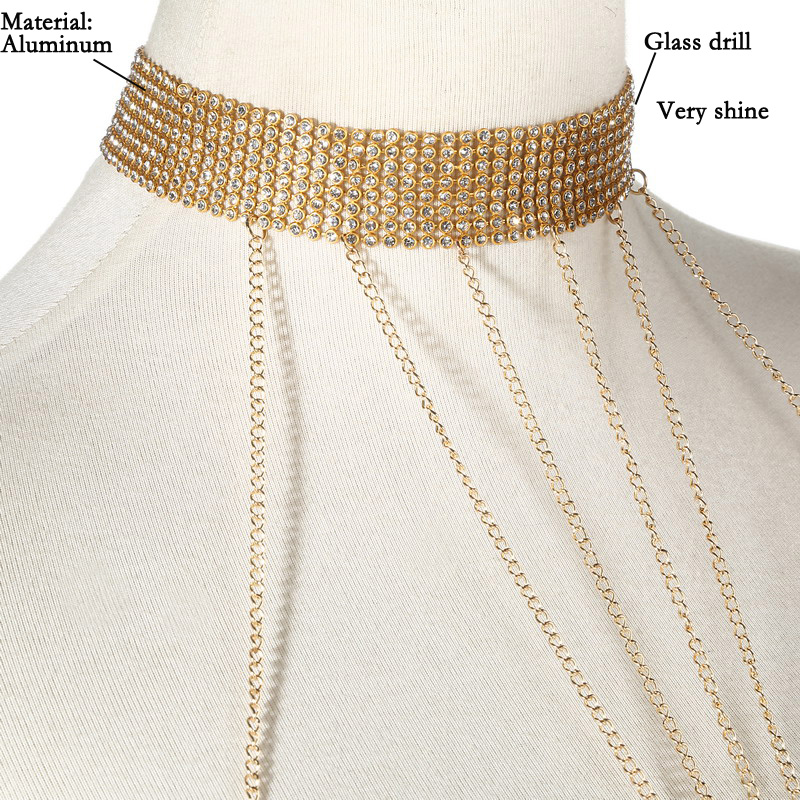 Chaîne de corps couleur or pou - Body Jewelry Luxury avis et prix