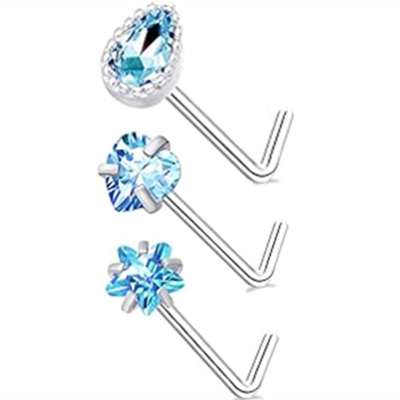 3PC acier inoxydable fleur nez - Body Jewelry Indian avis et prix