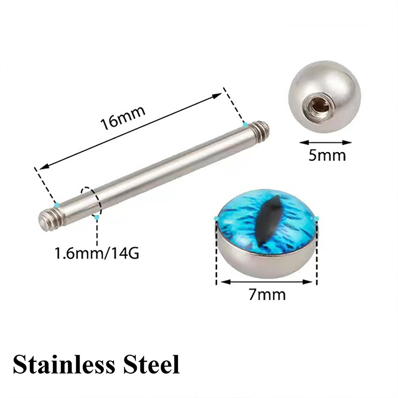 Anneau de langue 14G œil de dr - Body Jewelry Barbell avis et prix