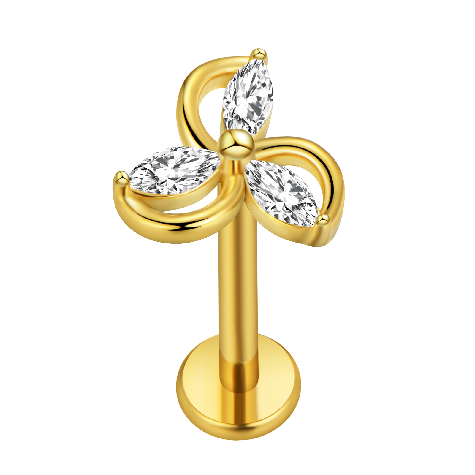 Feuille d'érable Labret Pierci - Body Jewelry Flat Back avis et prix