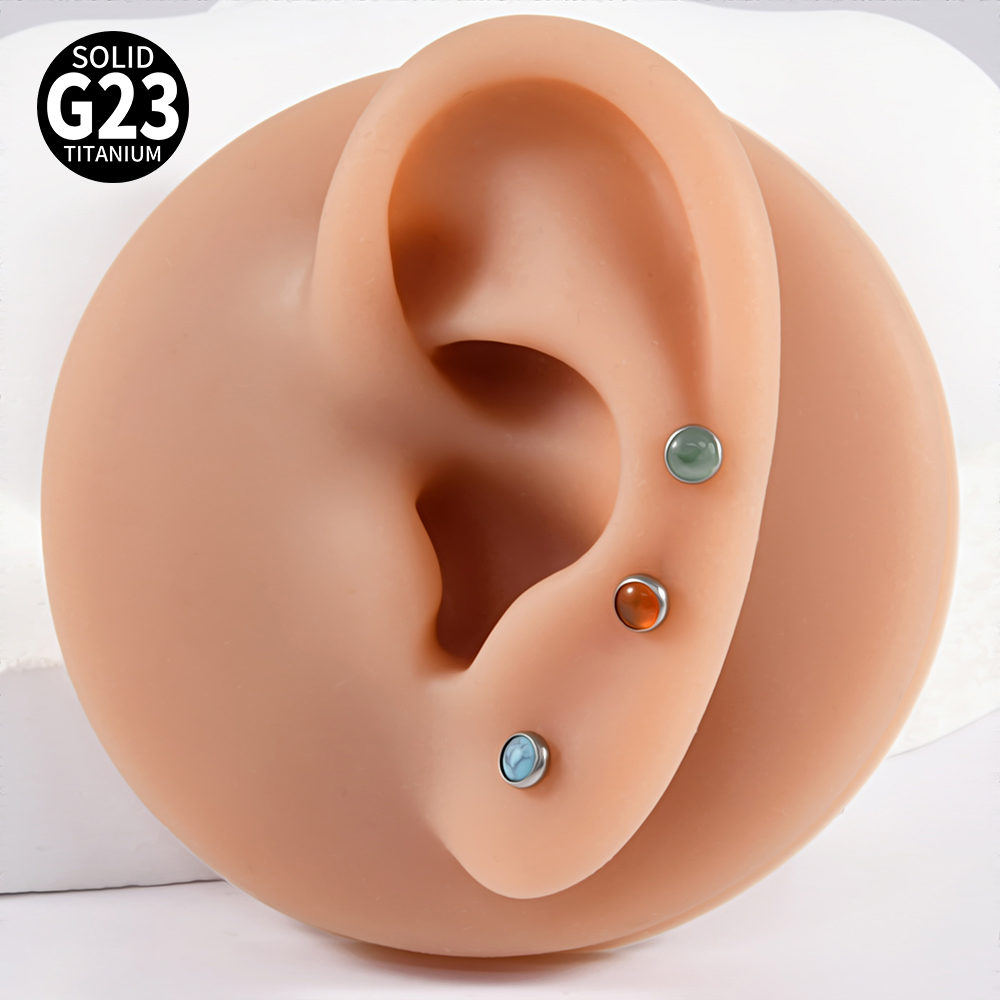1PC 16g G23 titane cristal & p - Body Jewelry Flat Back avis et prix