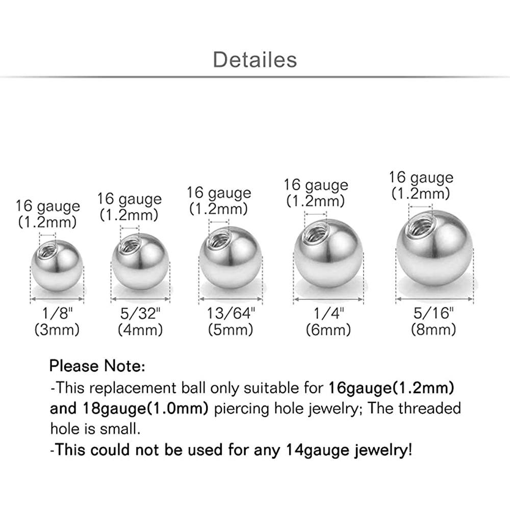 Boules de rechange pour bijoux - Body Jewelry Barbell avis et prix