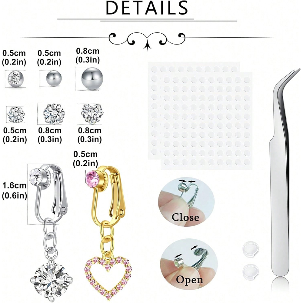 Faux piercing de nombril doré, - Body Jewelry And Piercing avis et prix