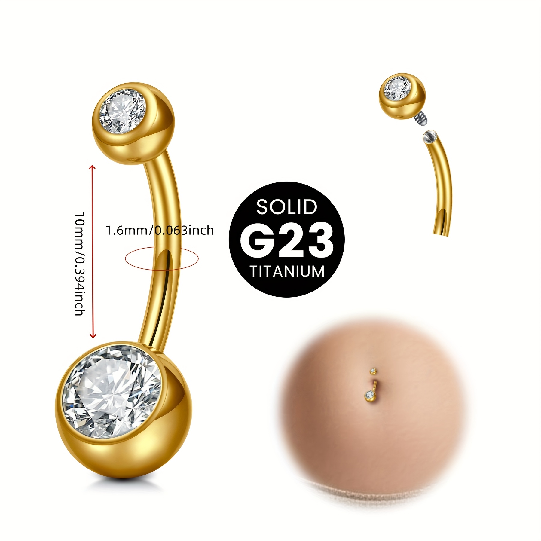 Anneau de nombril pour femme e - Body Jewelry Materials avis et prix