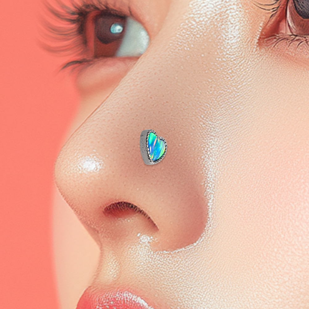 Anneau de nez en titane opale  - Body Jewelry Threadless avis et prix
