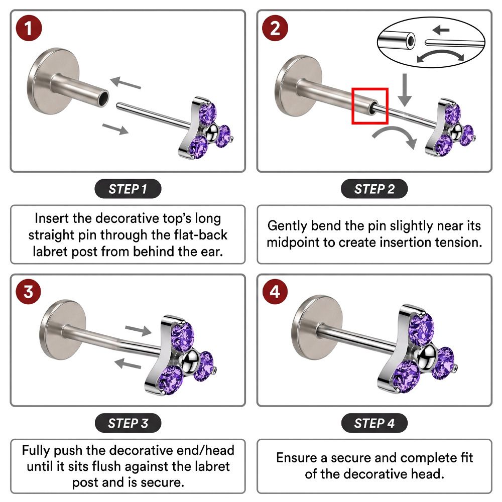 Labret de remplacement en Tita - Body Jewelry Threadless avis et prix