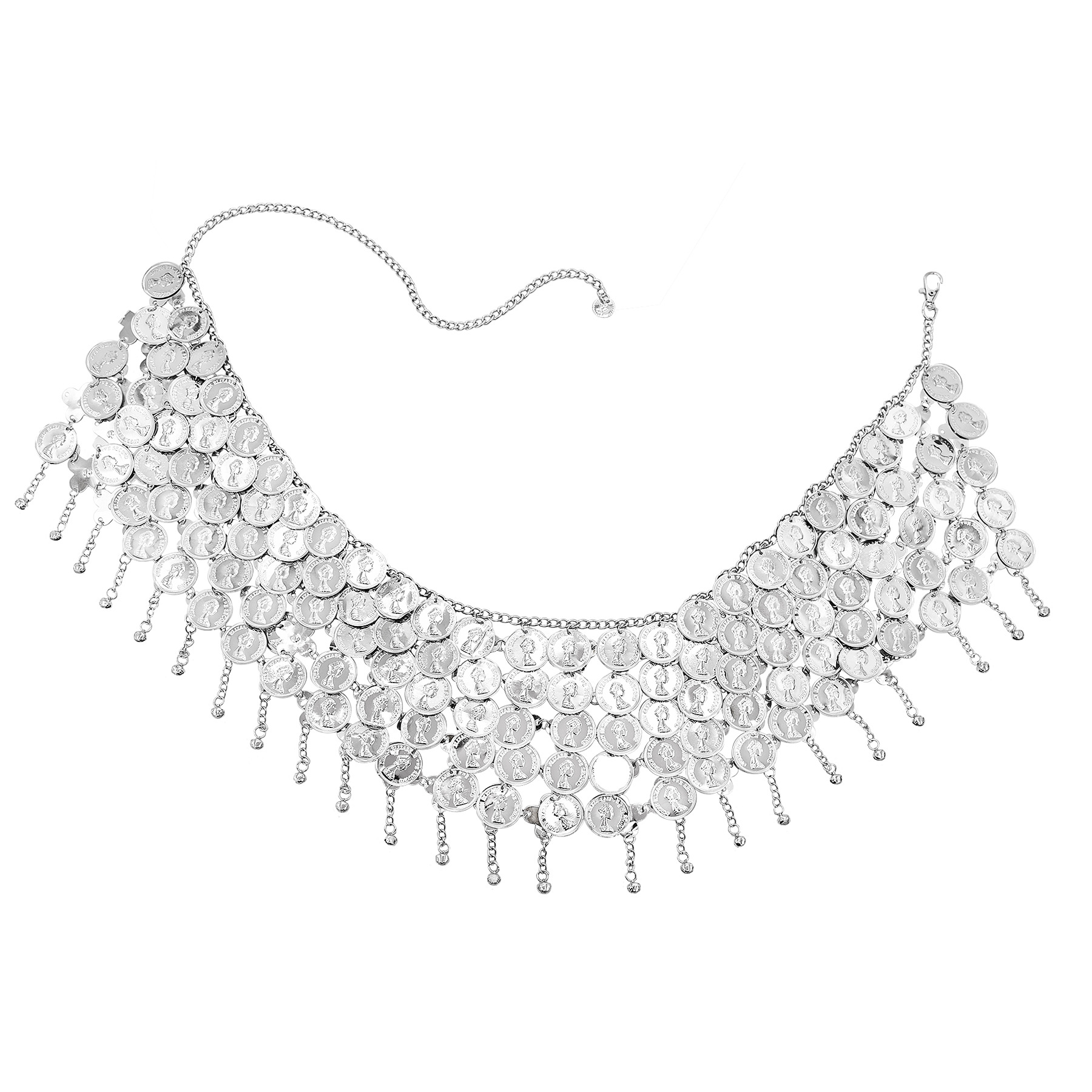 Cloches argentées à long pompo - Body Jewelry Indian avis et prix