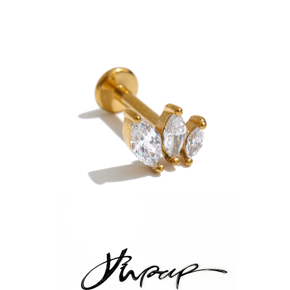 Yhpup 1PC Boucles d'oreilles e - Body Jewelry Flat Back avis et prix