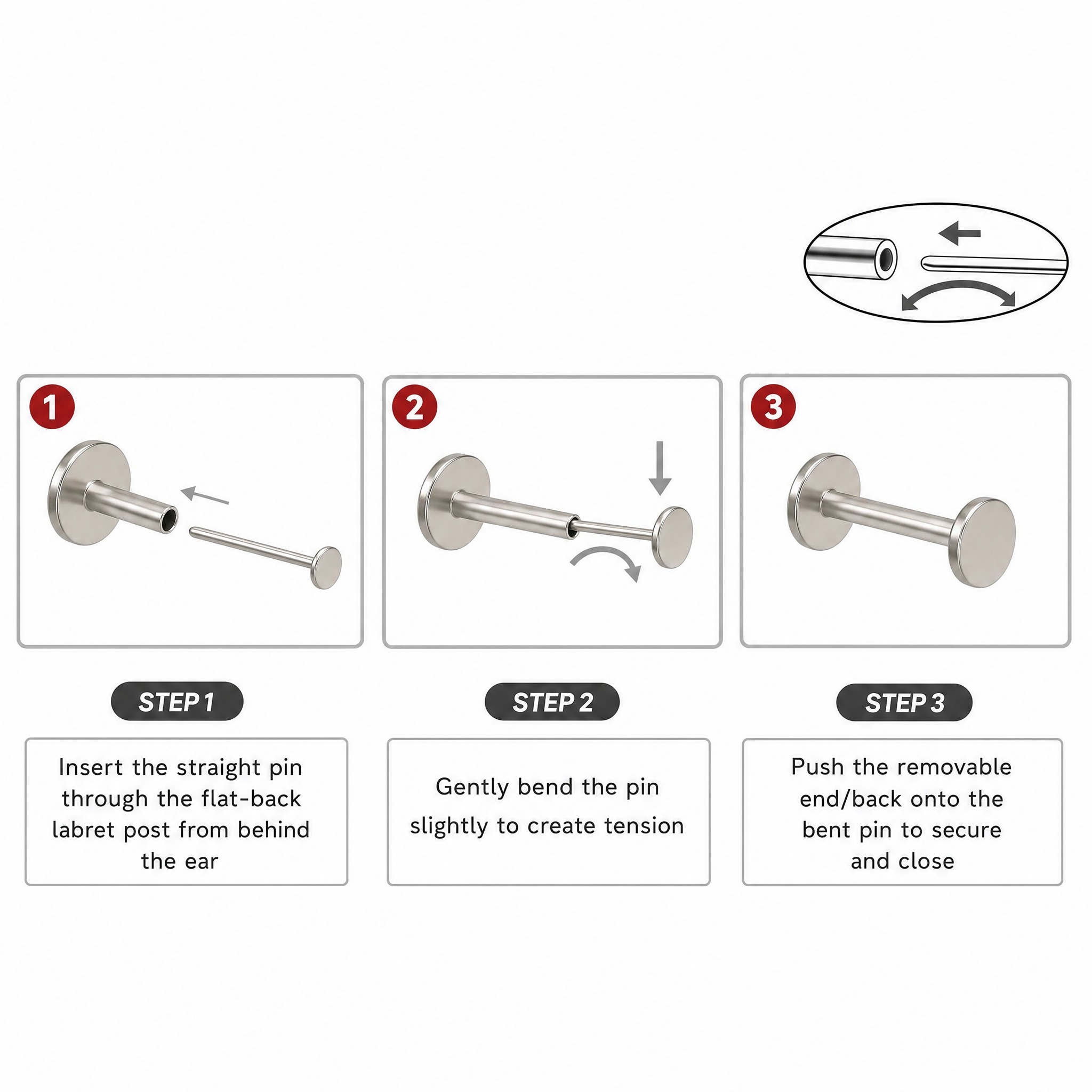 10 pièces Anneau labret à pous - Body Jewelry Threadless avis et prix