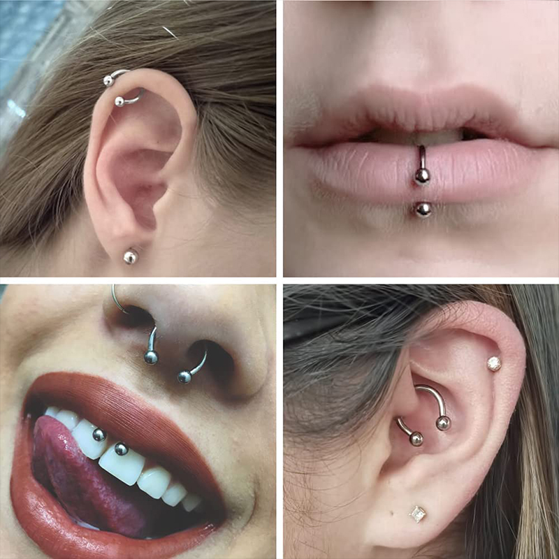 Lot de 5 bijoux de piercing en - Body Jewelry Barbell avis et prix