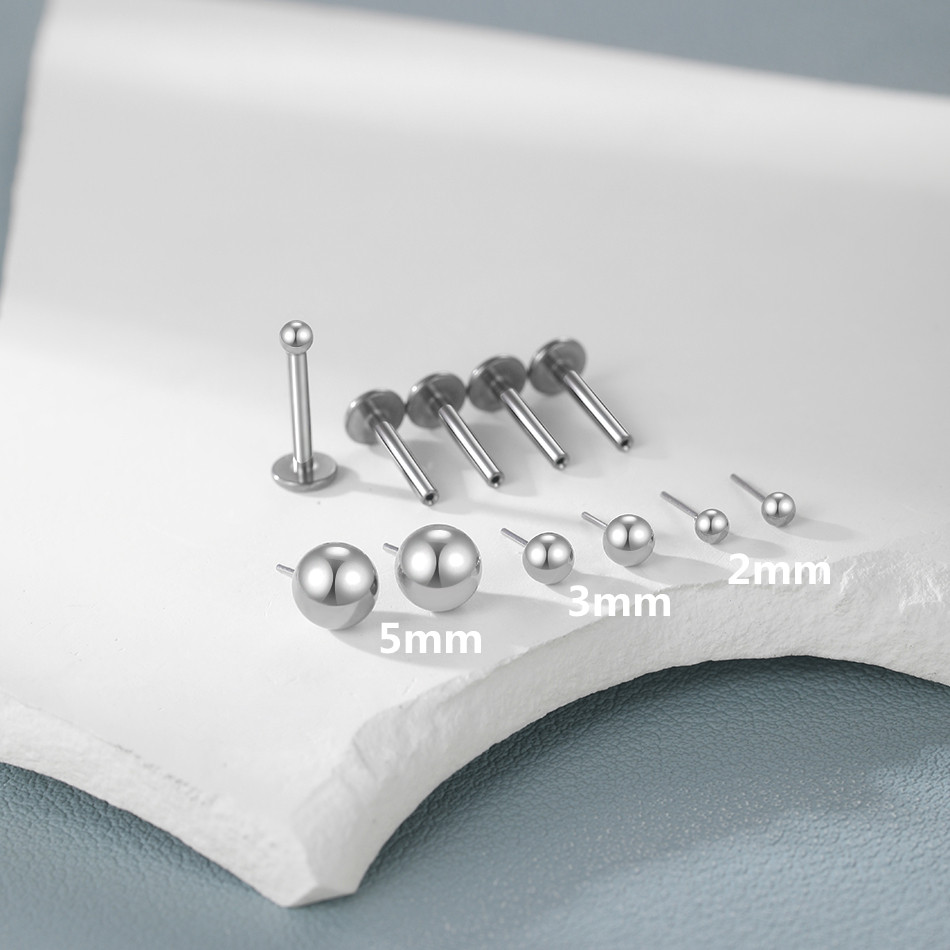 1/10 pièces titane Push-in bou - Body Jewelry Threadless avis et prix
