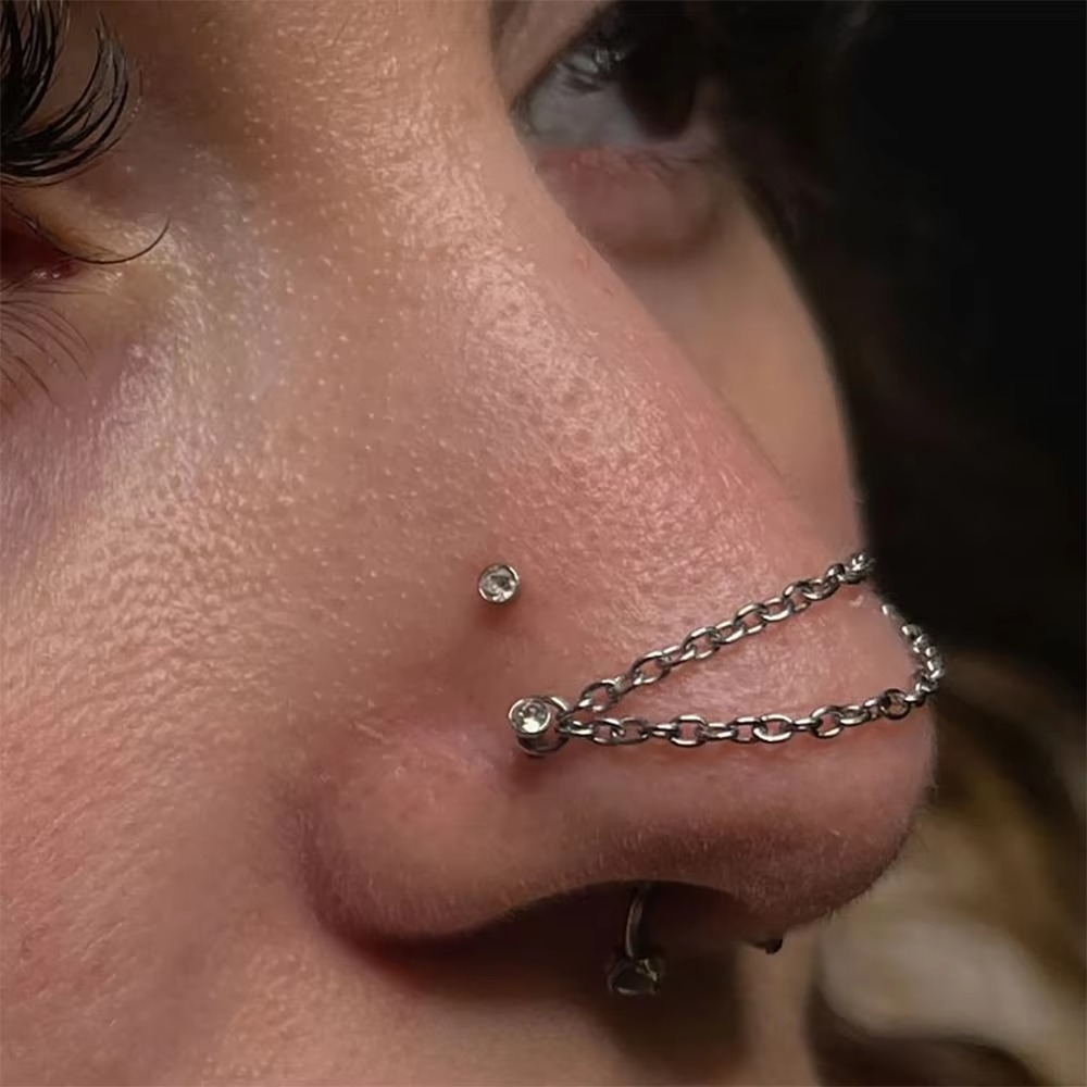 Chaîne de nez en titane tendan - Body Jewelry And Piercing avis et prix