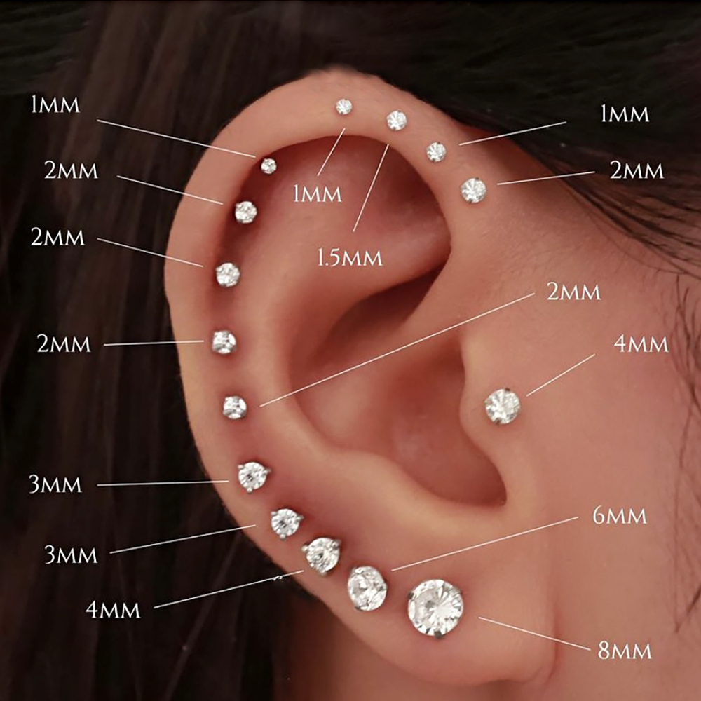 Piercing en Acier Sans Fil pou - Body Jewelry Threadless avis et prix
