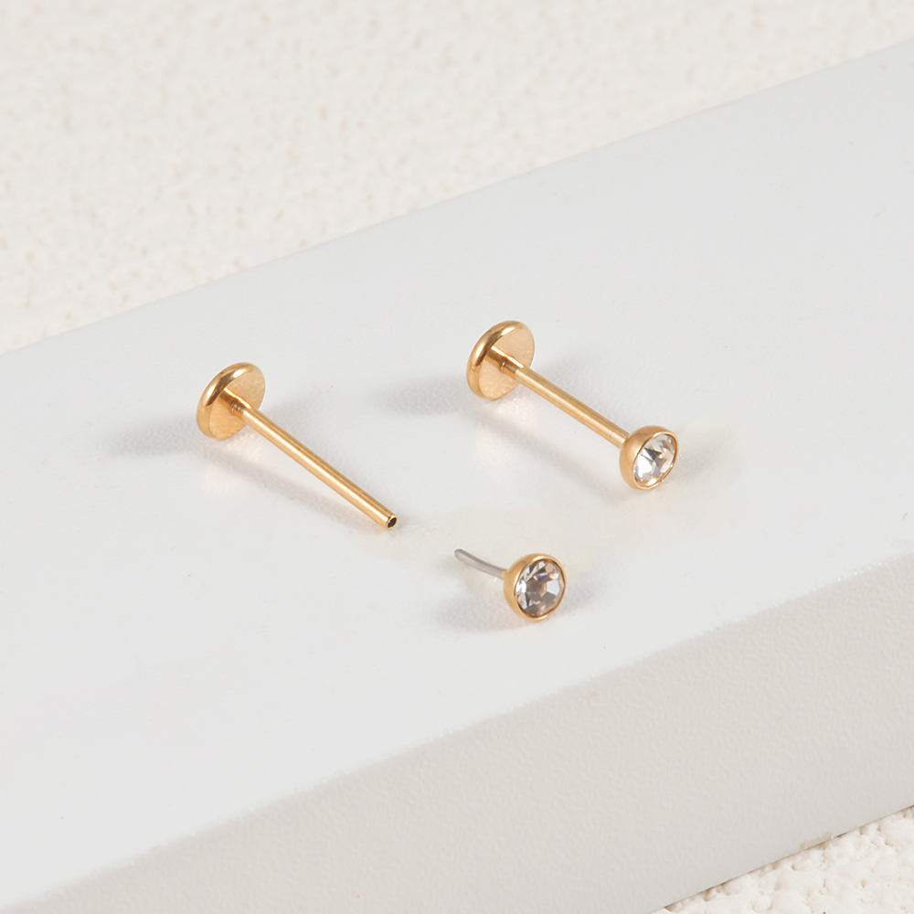 Piercing en Acier Sans Fil pou - Body Jewelry Threadless avis et prix