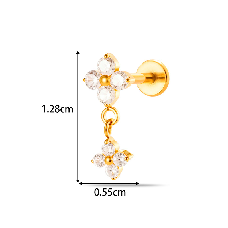 1PC G23 Titane 16G Labret Stud - Body Jewelry Threadless avis et prix