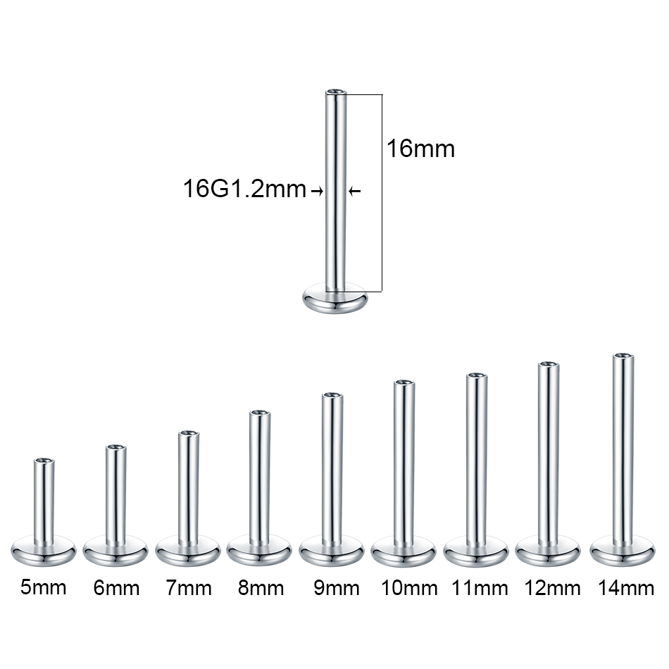 Piercing Labret en acier, 10 p - Body Jewelry Barbell avis et prix