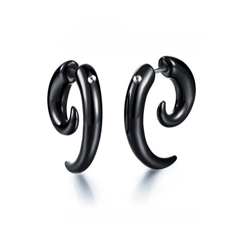 Boucles d'oreilles Punk noires - Body Jewelry Tunnels avis et prix