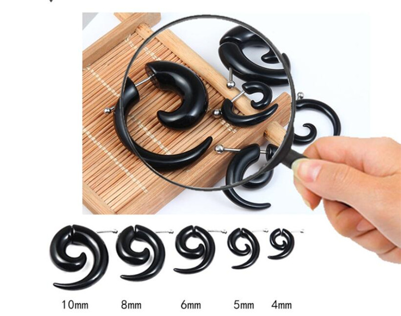Boucles d'oreilles Punk noires - Body Jewelry Tunnels avis et prix