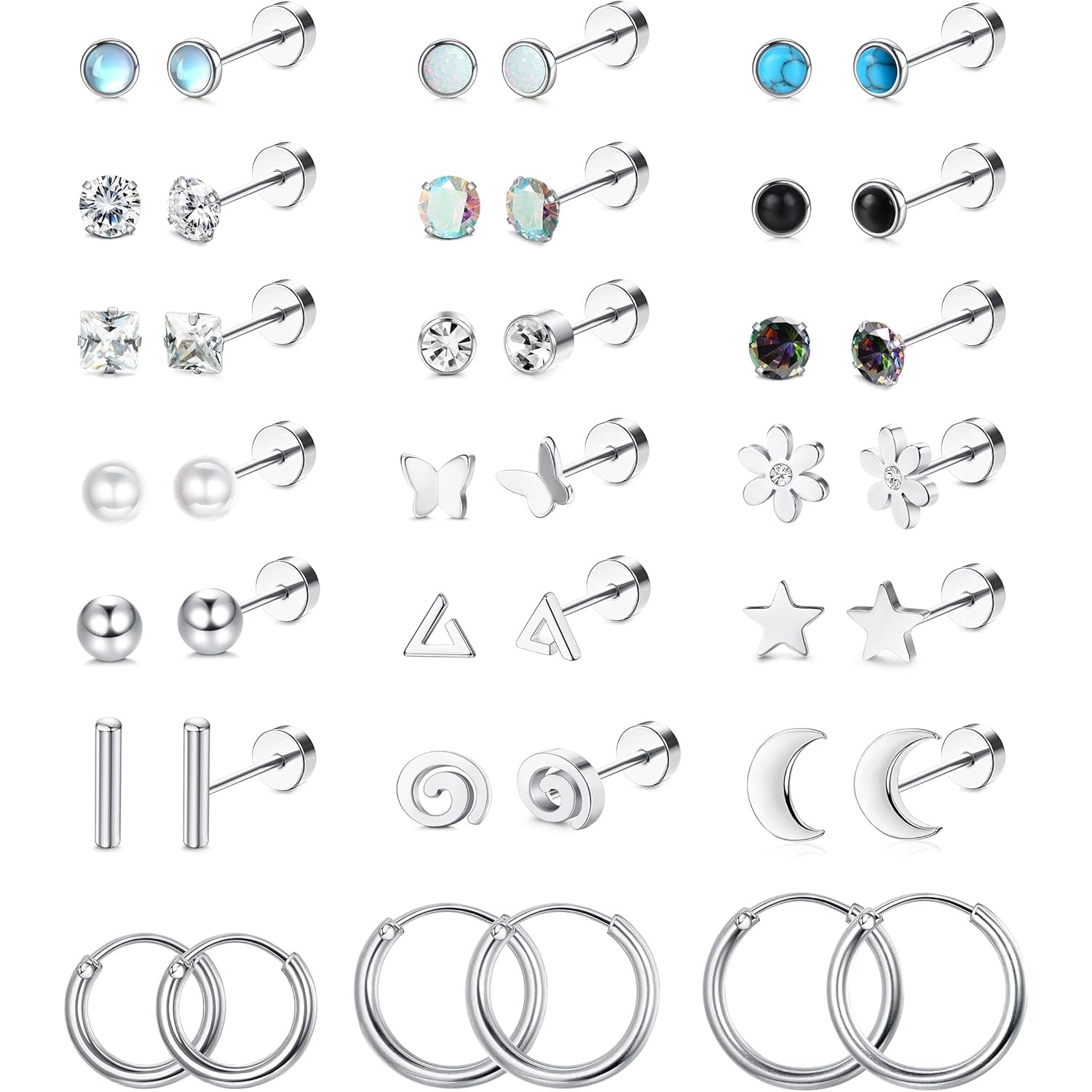 FASACCO 1 paire de boucles d'o - Body Jewelry Flat Back avis et prix